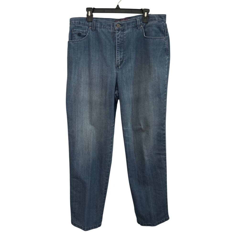 Gloria Vanderbilt Amanda High Rise Straight Leg Blue Jeans Size 18